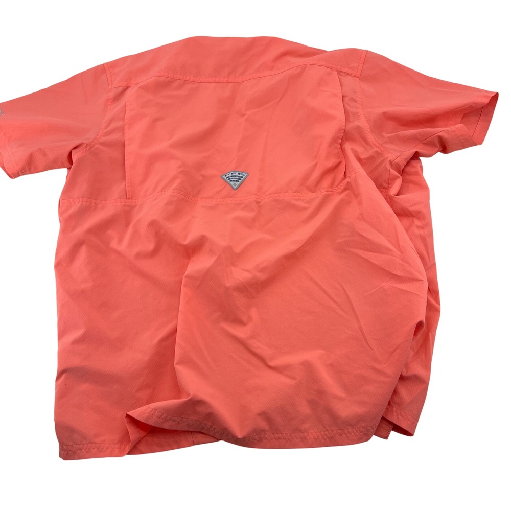 Columbia Men's‎ Coral Short Sleeve Button Up Shirt Omni Shade Sun Protection L/G - Picture 7 of 8